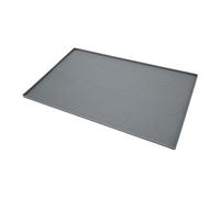 Qcwwy Tapis d'alimentation pour Chiens et Chats avec Protection Contre Les éclaboussures à Bord surélevé, Lavable au Lave-Vaisselle, Fournitures Quotidiennes pour Chiens (Grey)