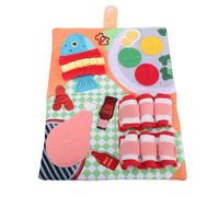 Qcwwy Tapis de Fouille pour Chien, Jouet Interactif en Peluche Douce à Alimentation Lente pour la Stimulation Mentale, la Réduction du Stress et de L'ennui, Puzzle d'alimentation (Menu Barbecue)
