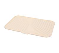 Qcwwy Tapis d'égouttoir à Vaisselle en Silicone pour évier, Drainage incliné, Antidérapant, Protecteur de Comptoir, Doux, Flexible, Polyvalent, Passe au Lave-vaisselle, pour Ustensiles, 17,7 X