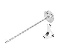 Qcwwy Thermomètre Alimentaire, Capteur de Température du café avec Crochet Réglable, Cadran Pointeur, Sonde Longue, Mesure Précise de la Température pour Mousse de Boisson, pour