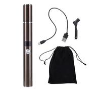 Qcwwy Tondeuse à Poils de Nez, Tête de Coupe Rotative à Double Bords avec Couvercle de Protection, Tondeuse à Poils D'oreilles et de Nez, Conception de Style Stylo, Portable (BLACK)