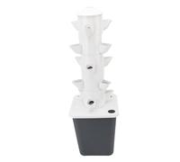 Qcwwy Tour Hydroponique Verticale Jardinière Hydroponique Jardinière Verticale 15 Trous Réservoir D'eau 10L pour L'école à Domicile avec un Design Peu Encombrant (Prise UE)