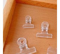 Qcwwy Trombones en Plastique Transparent, Pinces de Reliure à Charnière Réutilisables, Scellant Hermétiquement les Sacs de Collation avec un Design Transparent pour les Documents de