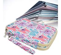 Qcwwy Trousse à Crayons 192 Emplacements, Nylon Imperméable, Support de Grande capacité pour Crayons de Couleur et Fournitures de Croquis, Idéal pour Les étudiants et Les Artistes (192 Couleurs)