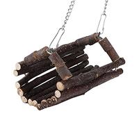 Qcwwy Tunnel de Hamac Pivotant pour Petites Cages pour Animaux de Compagnie avec Crochet de Suspension, Jouet Interactif Multifonction pour Petits Animaux, échelle de Jeu pour Hamster, Escalade pour