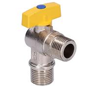 Qcwwy Vanne d'angle de Galvanoplastie, Vanne d'arrêt Durable avec Filetage Mâle G1/2 Fiable pour Cuisinières à Gaz de Cuisine et Usage Domestique