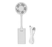 Qcwwy Ventilateur à Pince Portable, Ventilateur de Bureau USB avec Collier de Serrage, Rotation à 360 Degrés, écran D'affichage Intelligent, 1200 MAh, Rechargeable, Silencieux, (WHITE)