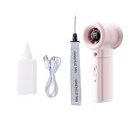 Qcwwy Ventilateur Brumisateur Portable, 3000 MAh avec écran LED, 2 Vitesses Réglables, Petit Mini Ventilateur Personnel Rechargeable avec Refroidissement par Pulvérisation pour Voyage, (PINK)