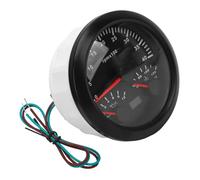 Qcwwy Volylemtère de Température D'eau de Tachymètre électrique pour les Véhicules Récréatifs, Facile à Installer avec 7 Couleurs Rétro-éclairées (Cadrée noire noire)