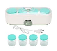 Qcwwy Yaourtière avec 4 Pots, Cuiseur Automatique Intelligent Programmable, Chauffage à Température Constante, Gain de Place, Machine à Yaourt, Appareil de Cuisine pour Grec Fait