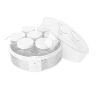 Qcwwy Yaourtière électrique, 20 W Multifonctionnelle à Température Constante, Machine Portable à Yaourt Grec Fait Maison avec 7 Tasses pour Confitures, Puddings, Crème Glacée,
