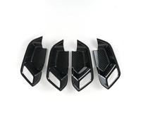 QCxMpC Garniture décorative de Panneau de Porte intérieure de Voiture, Autocollant Noir Carbone, pour Audi Q3 2019-2022
