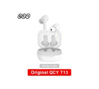 (QCY T13 Blanc) Écouteurs Bluetooth sans fil T13 Écouteurs TWS HIFI 4 micros ENC Casques d'appel HD Casques à