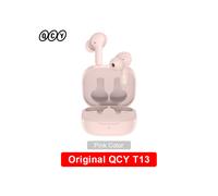 (QCY T13 Rose) Écouteurs Bluetooth sans fil T13 Écouteurs TWS HIFI 4 micros ENC Casques d'appel HD Casques à commande