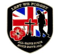 QCYFJZFU Broche coquelicot rouge de l'armée vétéran soldat Union Jack Décorations du jour du Souvenir Badge en émail Lest We Forget