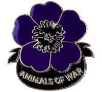 QCYFJZFU Broche en forme de coquelicot violet - Broche commémorative en émail - Cadeau souvenir de la 1ère Guerre mondiale