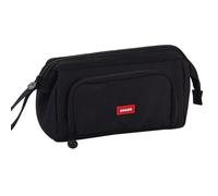 Qcyl-Angoo ¿ Trousse À Crayons Mignonne,Couleur Macaron Spéciale,Fenêtre Latérale,Grande Pochette À Crayons,Boîte À Stylos,Sac De Rangement,Papeterie Scolaire Pour Étudiants,Black