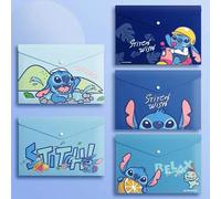 Qcyl-Disney-Trousse À Crayons Stitch En Pvc,Porte-Documents Créatif,Poudres,Fournitures Scolaires Et De Bureau,Cadeau Pour Enfant,5 Pièces/Lot