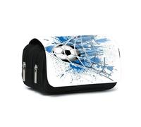 Qcyl-Étui À Stylos À Double Rabat Pour But De Football,Pour Garçons Et Filles,Meilleur Cadeau,Pochette À Crayons De Dessin Animé 3d,Sac À Crayons D'école Pour Enfants,2