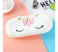 Qcyl-Peluche Licorne Mignon Trousse Licorne Kawaii Filles Estuche Para Lpices Pour Trousse Astuccio Toile Scolaire École Cartuchera,White
