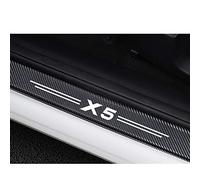 QCYSTBTG pour BMW X5 F15 E70 E53 G05, 4 pièces Auto Plaque de seuil de Porte Autocollants Voiture Carbone seuil de Porte gardes Couverture décor Accessoires