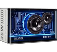 Qd35 Système De Haut-Parleurs Bluetooth Compact Avec Effets Lumineux Rgb, Bluetooth V5.3 Et Deux Ports De Chargement Ultra-Rapides. Certifié Hi-Res Audio (Blanc)