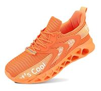 QDCFY Baskets pour homme et femme - Chaussures de sport - Respirantes - Chaussures de course sur route - Baskets pour l'extérieur, le fitness, la gym, la marche, Fz929 Orange, 44 EU