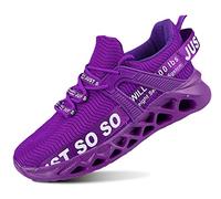QDCFY Baskets pour homme et femme - Chaussures de sport - Respirantes - Chaussures de course sur route - Baskets pour l'extérieur, le fitness, la gym, la marche, Fz0031 violet, 43 EU