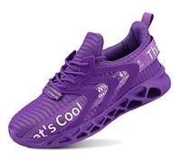 QDCFY Baskets pour homme et femme - Chaussures de sport - Respirantes - Chaussures de course sur route - Baskets pour l'extérieur, le fitness, la gym, la marche, Fz929 violet, 45 EU