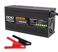 QDD Chargeur de Batterie 58,4 V 10 A Chargeur de Batterie 48 V LiFePO4 pour Pack de Batterie 16 S 48 V LiFePO4 Chargeur Intelligent Complet avec Connecteur à Pince Crocodile