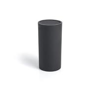 QDESIGN Bloc porte-couteaux universel Soft Touch noir PP + TPR - Blocs à Couteaux Vides - Support compact pour couteaux et ciseaux 11 x 22 cm - Rangement Cylindrique Couteaux de Cuisine - Noir