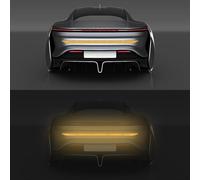 QDFGNKBAI Autocollant Coffre de Voiture pour MG One 2021-,réfléchissants puissants Autocollants Sécurité Universel Coffre Sécurité,A/Yell-Ow