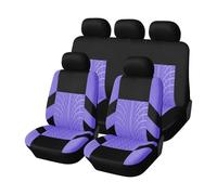 QDFGNKBAI Voiture Housses de siège pour Skoda Fabia II Mk2 Hatchback 2007 2008 2009-2014, Tissu Auto Coussins Couvre Ensembles Anti Rayures Respirant Interieur Accessoire,A/Purple-A/5-seats Full Set
