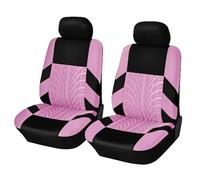 QDFNJYONG Voiture Ensembles de Housses de siège pour Citroen C3 III 2016-2020, Tissu Auto Sieges Imperméable Et Respirant Protection Interieur,A/2 Seats-A/Pink