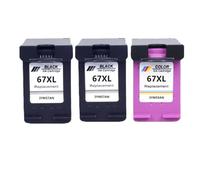 QdLmvpSDo Remplacement de la Cartouche à Encre remanufacturée Compatible pour 67 67xl Travaux avec Deskjet 2732 2755 6052 6058 6075 4152 4155 4158 Imprimantes(2BK 1COLOR)