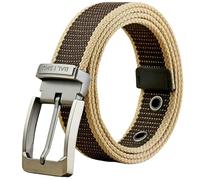 QDLTGBD Ceinture Homme 100-140 Cm De Toile Tressée en Nylon Masculin pour Boucle À Broche Jeans Réglable La Courroie Étendue-b-140