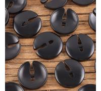 QDMHA 10 pièces 12-20 MM Orange Noir 2 Trous Boutons de Costume Bouton en résine Boutons de Couture pour vêtements Boutons de Pardessus Grands Boutons Ronds Plats