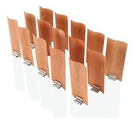QDMHA 10 Set Mèches en Bois Grandes 30-120 x 20 mm en Forme de S, pour Bougies DIY, Crépitantes et sans Fumée avec Porte-Mèches en Métal