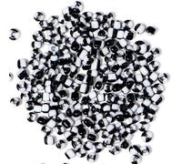 QDMHA 960/1600/4200 pièces 3/4/5 mm Perles de rocaille en Verre rayé Bleu Blanc, Perles tchèques colorées pour la Fabrication de Bijoux, Artisanat pour Enfants, Fournitures de Bracelets
