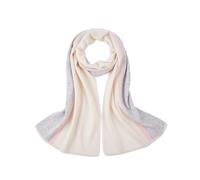 QDMHA Écharpe en Laine Pure 190 x 35 cm Beige/Rose Rayée, Châle d'hiver Mignon pour Femmes, Wrap Doux et Chaud, Écharpes Élégantes pour Dames (Abricot, 190 * 35cm)