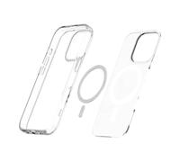 QDOS Coque Transparente Hybride Drop Mage Safe pour iPhone 16 Pro, Protection Contre Les Chutes de qualité Militaire de 3 mètres. Anneau N52 en néodyme MagSafe sécurisé Entre Deux Charges sans Fil