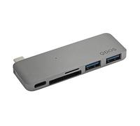 QDOS PowerLink Mini Hub USB-C 5-en-1 - Gris Sideral