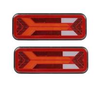 QDouiMOO Feux Arrière 2 Feux Arrière Clignotants Dynamiques De Freinage, Recul Et Antibrouillard Pour Remorque Camion Caravane Fourgonnette, Poids Lourd Étanches 12 V/24 V