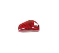 QDouiMOO For Panamera 2017-2021 971 Carbon Fiber Gear Shift Knob Console Head Protection Cover Parts Interior Accessories Bouton Levier Vitesse(Red Carbon Fiber)
