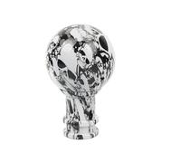 QDouiMOO Pommeau de levier de vitesse manuel en acrylique et graffiti, motif mixte, en forme de boule, en carbone Bouton Levier Vitesse(White)