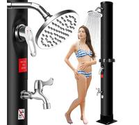 Qdreclod Douche Solaire Douche de Jardin Solaire avec Régulateur d'eau Chaude et Froide, Plage Extérieure, Piscine (40Liter)