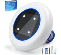 Qdreclod Ioniseur Solaire Piscine et Bassin - Technologie Cuivre/Argent 99,9%, Purificateur d Eau sans Chlore Jusqu à 80m³ - Étanchéité IP68, Idéal pour Piscine Hors-Sol, Fontaine, Spa