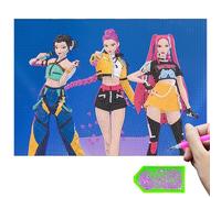 QDUODUO Peinture de diamant Pop coréenne pour adultes, adolescents débutants et filles à partir de 6 ans, grand set de loisirs de 5D peinture de diamant 30x40cm, kit de loisirs d'art mosaïque DIY