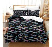 QDZHCPMYK 3D, Imprimé Night Sky Clouds-Fantasy Celestial Design Parure De Lit Microfibre Super Douce Et Respirante Set De Housse De Couette 3 Pièces avec Taies d'oreiller Super King（260x220cm）