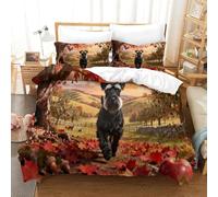 QDZHCPMYK 3D, Imprimé Old Man Schnauzer Parure De Lit Microfibre Super Douce Et Respirante Sets De Housses De Couettes 3 Pièces avec Taies d'oreiller King(220x240cm)